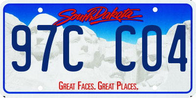 SD license plate 97CC04