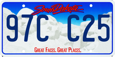 SD license plate 97CC25