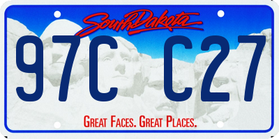 SD license plate 97CC27