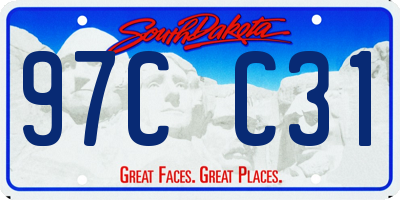 SD license plate 97CC31