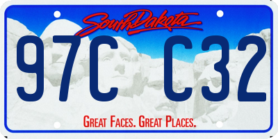 SD license plate 97CC32