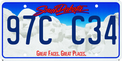 SD license plate 97CC34