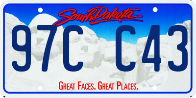 SD license plate 97CC43