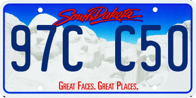 SD license plate 97CC50