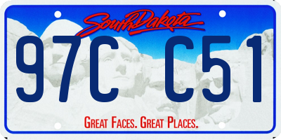 SD license plate 97CC51