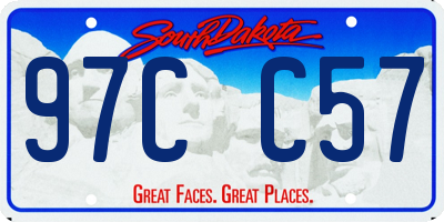 SD license plate 97CC57