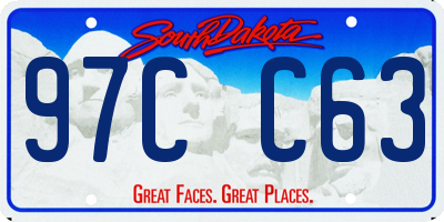 SD license plate 97CC63