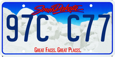 SD license plate 97CC77