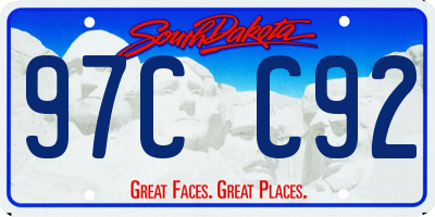 SD license plate 97CC92