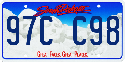 SD license plate 97CC98