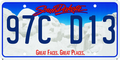 SD license plate 97CD13