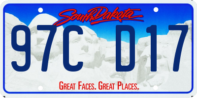 SD license plate 97CD17