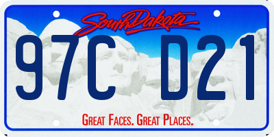 SD license plate 97CD21