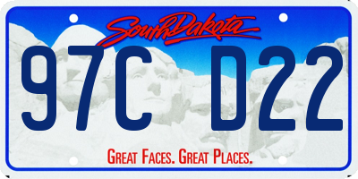 SD license plate 97CD22