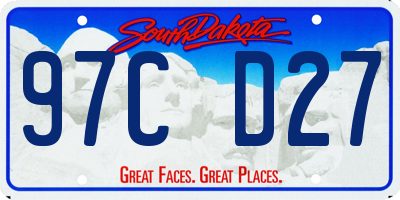 SD license plate 97CD27