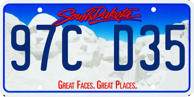 SD license plate 97CD35