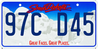 SD license plate 97CD45