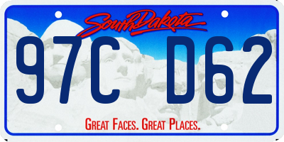 SD license plate 97CD62