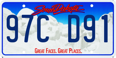 SD license plate 97CD91