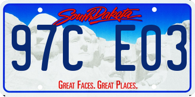 SD license plate 97CE03
