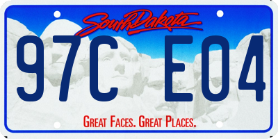 SD license plate 97CE04