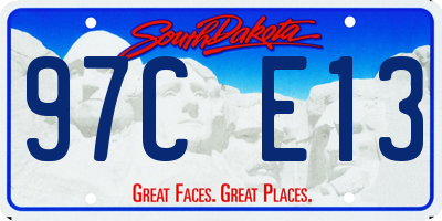 SD license plate 97CE13