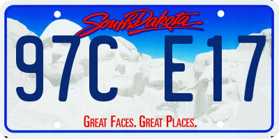 SD license plate 97CE17