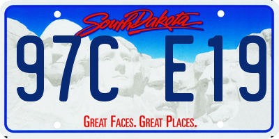 SD license plate 97CE19