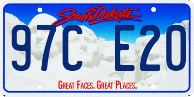 SD license plate 97CE20