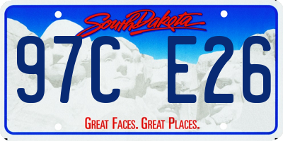 SD license plate 97CE26