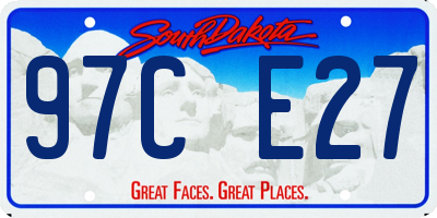 SD license plate 97CE27