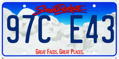 SD license plate 97CE43
