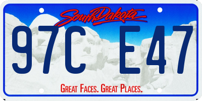 SD license plate 97CE47