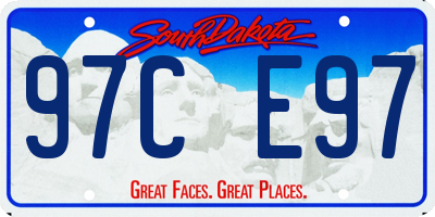 SD license plate 97CE97