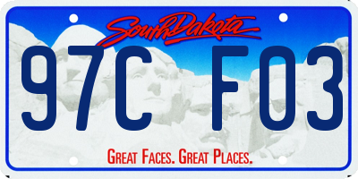 SD license plate 97CF03