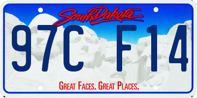 SD license plate 97CF14