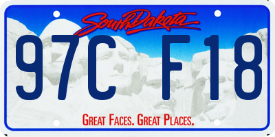 SD license plate 97CF18