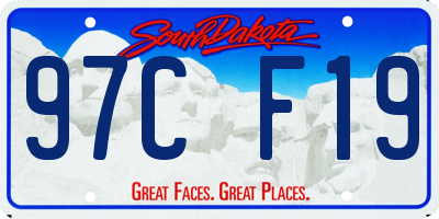 SD license plate 97CF19