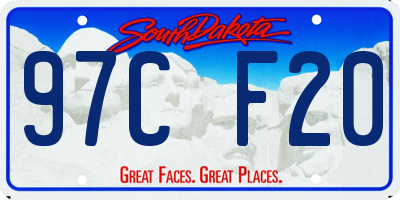 SD license plate 97CF20