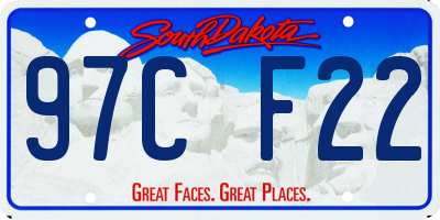 SD license plate 97CF22