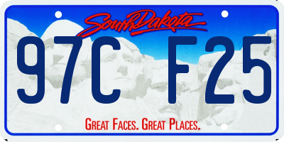 SD license plate 97CF25