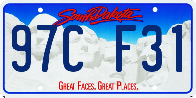 SD license plate 97CF31