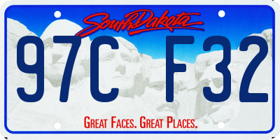 SD license plate 97CF32