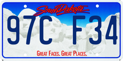 SD license plate 97CF34