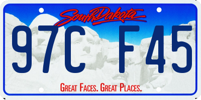 SD license plate 97CF45