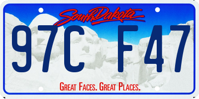 SD license plate 97CF47