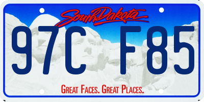 SD license plate 97CF85