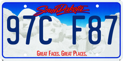 SD license plate 97CF87