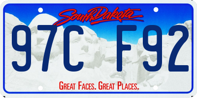 SD license plate 97CF92