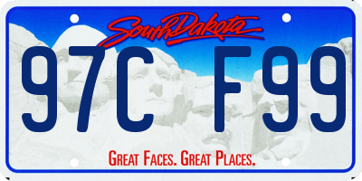 SD license plate 97CF99